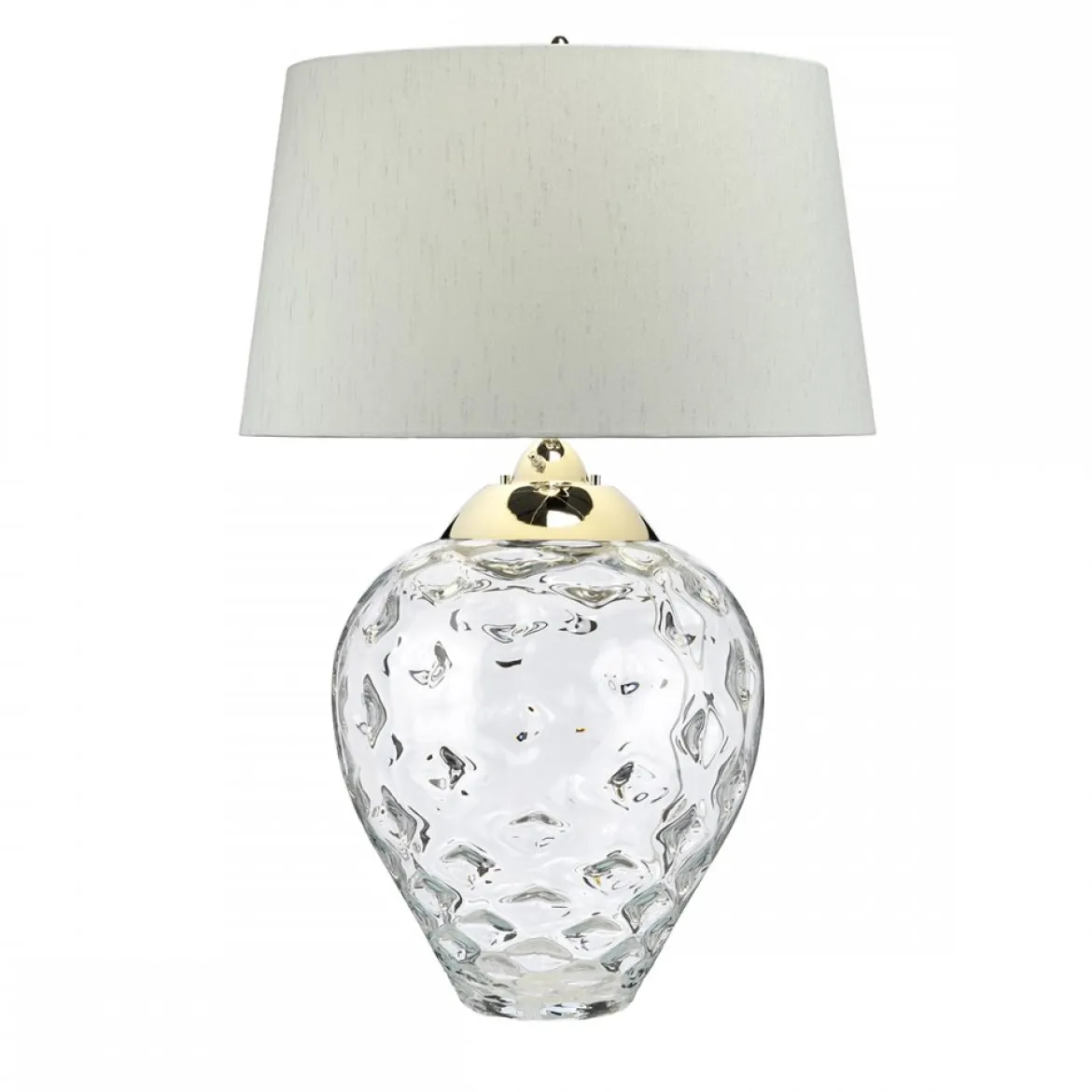 Elstead Samara Tischlampe groß Klar Schirm hellgrün 79cm