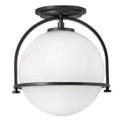 Elstead Somerset Deckenleuchte 1-flammig schwarz opal 28cm E27