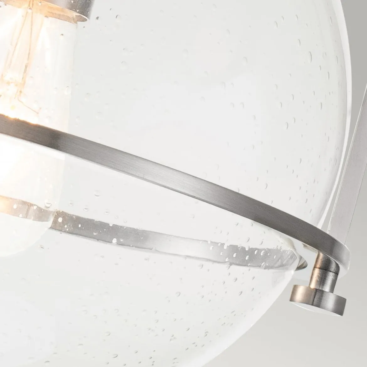 Elstead Somerset Deckenleuchte 1-flammig Nickel gebürstet klar 28cm E27
