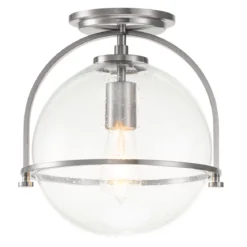 Elstead Somerset Deckenleuchte 1-flammig Nickel gebürstet klar 28cm E27