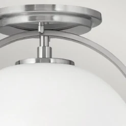 Elstead Somerset Deckenleuchte 1-flammig Nickel gebürstet opal 28cm E27