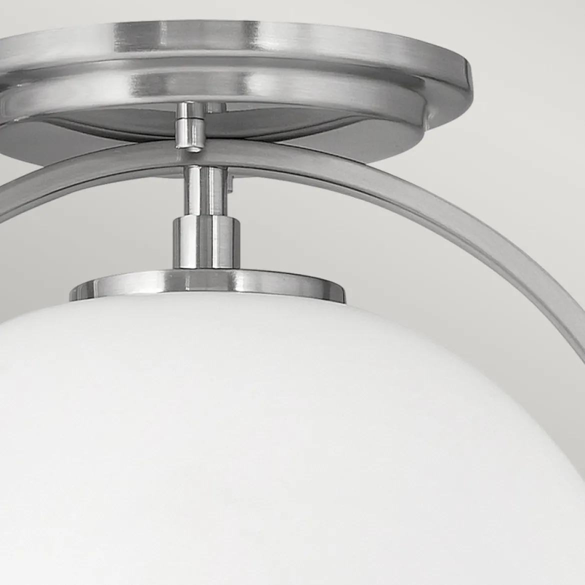 Elstead Somerset Deckenleuchte 1-flammig Nickel gebürstet opal 28cm E27