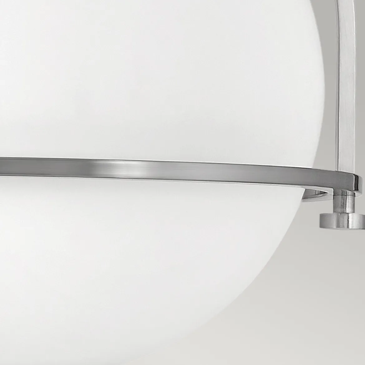 Elstead Somerset Deckenleuchte 1-flammig Nickel gebürstet opal 28cm E27