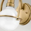 Elstead Somerset Wandleuchte 1-flammig Messing opal E27