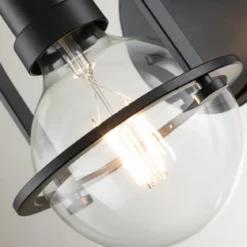Elstead Somerset Wandleuchte 1-flammig schwarz opal E27