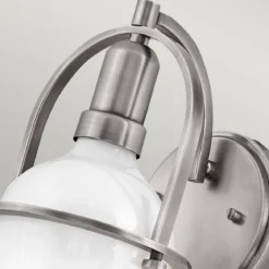 Elstead Somerset Wandleuchte Nickel gebürstet opal E27