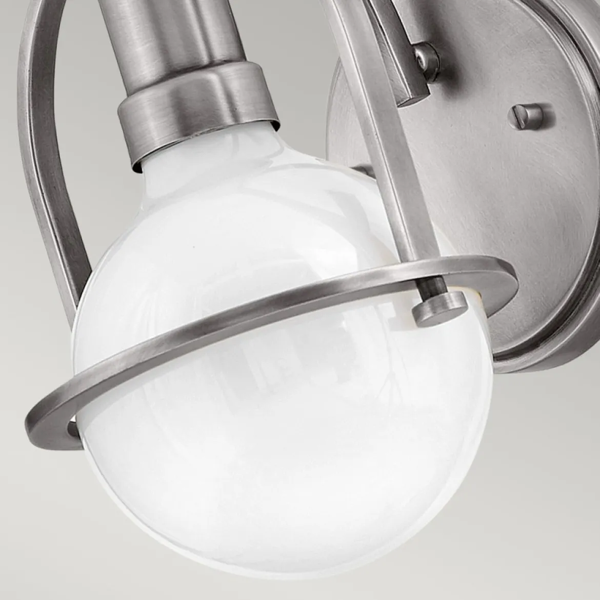 Elstead Somerset Wandleuchte Nickel gebürstet opal E27