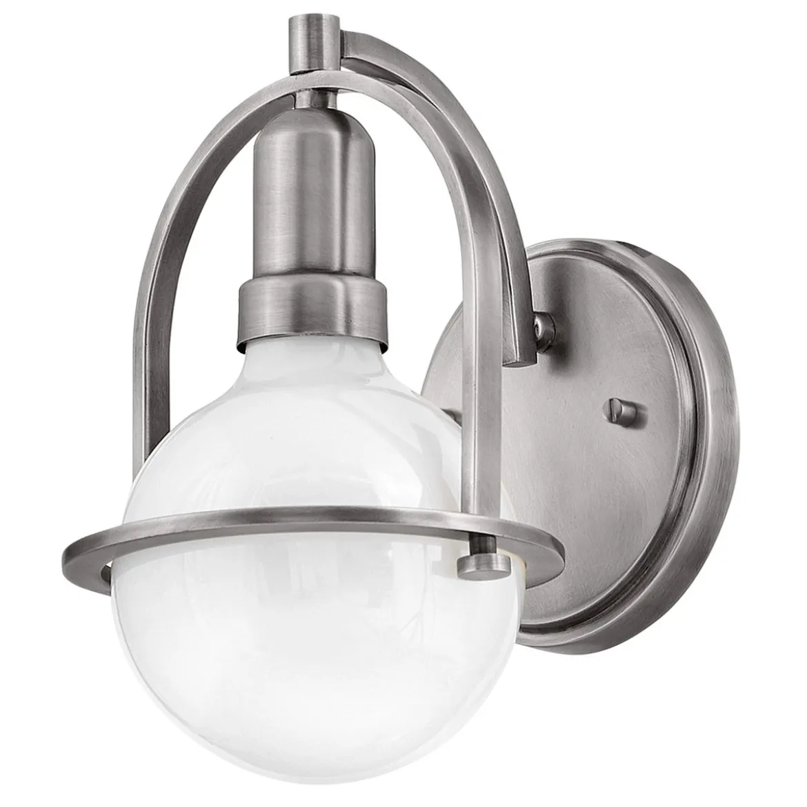Elstead Somerset Wandleuchte Nickel gebürstet opal E27