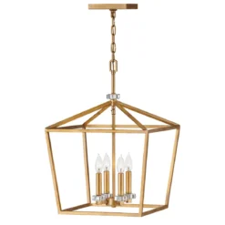Elstead Stinson Large Pendelleuchte 4-flammig Messing gealtert