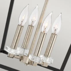 Elstead Stinson Large Pendelleuchte 4-flammig schwarz Nickel poliert