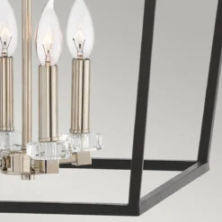 Elstead Stinson Large Pendelleuchte 4-flammig schwarz Nickel poliert