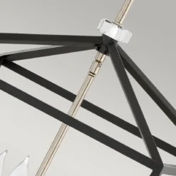 Elstead Stinson Large Pendelleuchte 4-flammig schwarz Nickel poliert