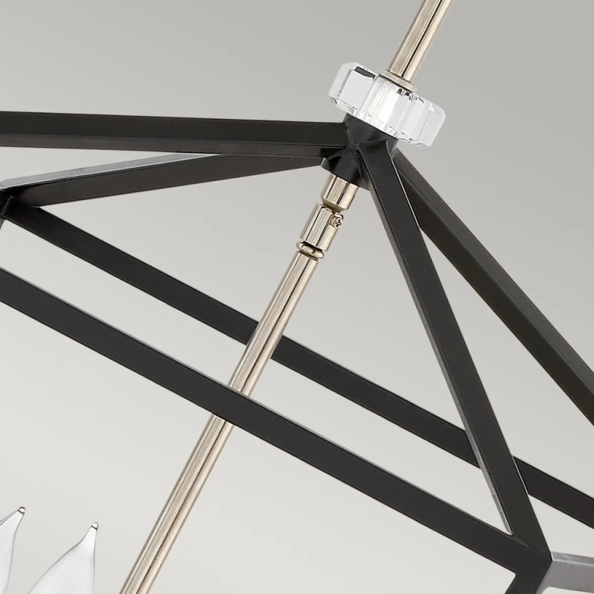 Elstead Stinson Large Pendelleuchte 4-flammig schwarz Nickel poliert