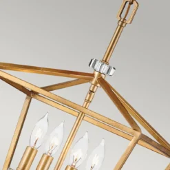 Elstead Stinson Medium Pendelleuchte 4-flammig Messing gealtert