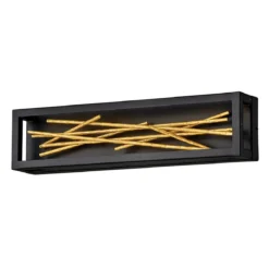 Elstead Styx LED Wandleuchte schwarz gold 3000K