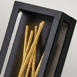 Elstead Styx LED Wandleuchte schwarz gold 3000K