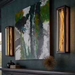 Elstead Styx LED Wandleuchte schwarz gold 3000K