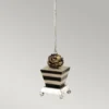 Elstead Tischleuchte Peony 1-flammig 112cm schwarz taupe