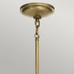 Elstead Tollis Small Pendelleuchte Messing weiß Glas klar