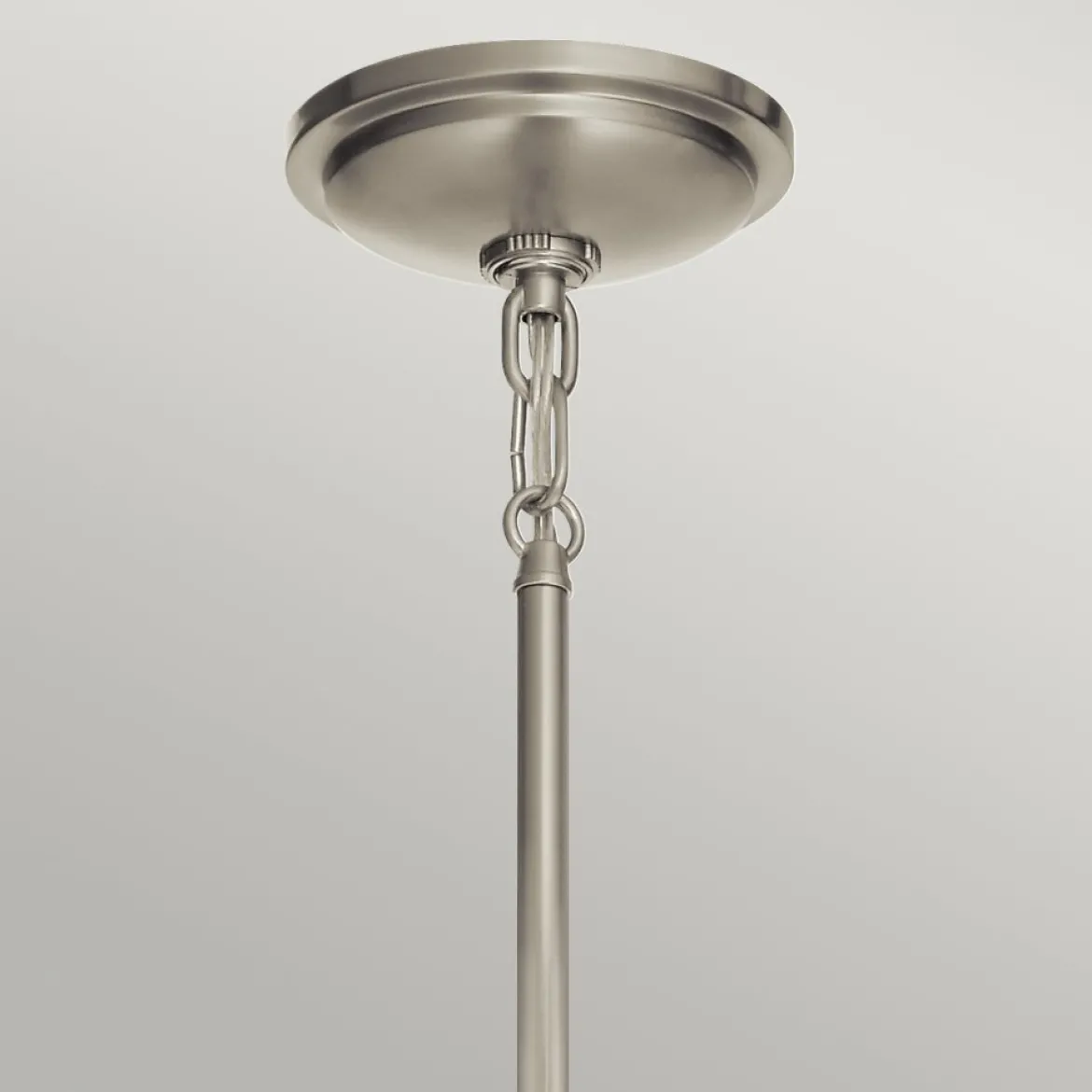 Elstead Tollis Small Pendelleuchte Nickel gebürstet weiß Glas klar
