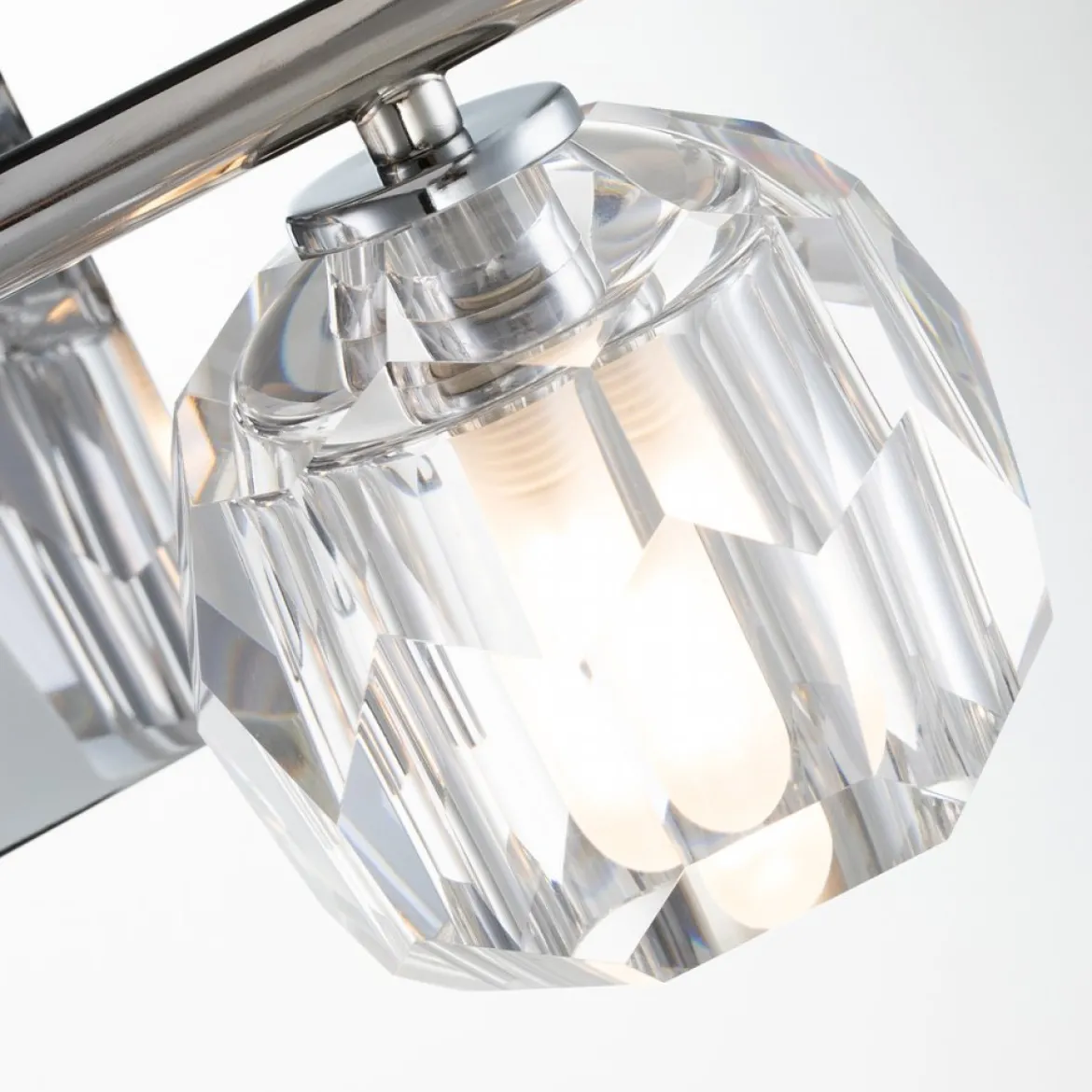 Elstead Wandleuchte Regalia 2-flammig chrom poliert Kristallglas
