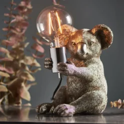 ENDON 95081 Cosmo Koala Tischleuchte 1-flammig Silber-Vintage Chrome