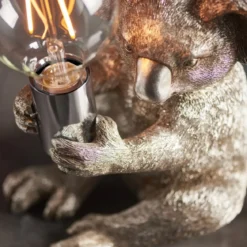 ENDON 95081 Cosmo Koala Tischleuchte 1-flammig Silber-Vintage Chrome