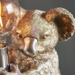 ENDON 95081 Cosmo Koala Tischleuchte 1-flammig Silber-Vintage Chrome