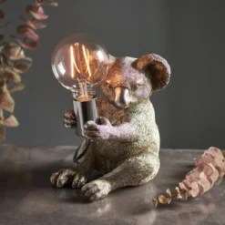 ENDON 95081 Cosmo Koala Tischleuchte 1-flammig Silber-Vintage Chrome