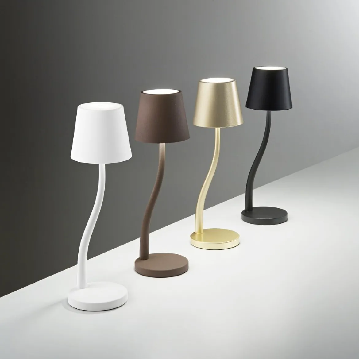 Fabas Luce 3679-30-102 Akku Tischleuchte Judy weiss 3000K dimmbar