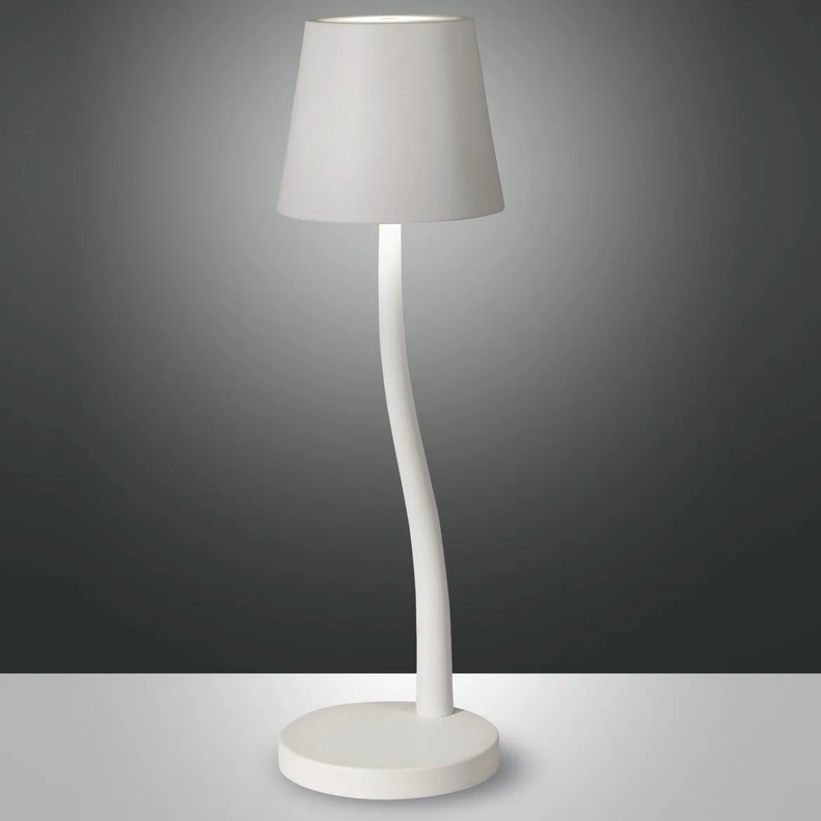 Fabas Luce 3679-30-102 Akku Tischleuchte Judy weiss 3000K dimmbar