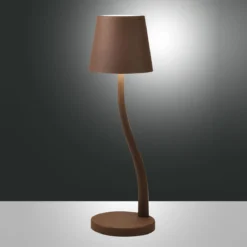 Fabas Luce 3679-30-361 Akku Tischleuchte Judy rostbraun 3000K dimmbar