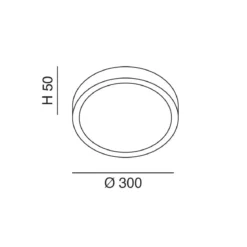 FABAS LUCE 3524-65-131 Deckenleuchte Axel 30cm Grau