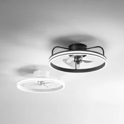 Fabas Luce 3709-65-101 Deckenleuchte Relais Ventilator schwarz dimmbar
