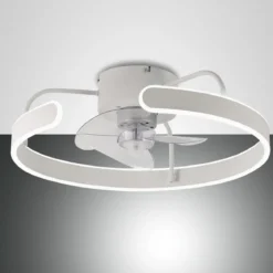 Fabas Luce 3710-65-102 Deckenleuchte Savoy Ventilator weiss dimmbar