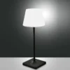 Fabas Luce 3701-30-350 LED Akku Tischleuchte Adam dunkelgrau 3000K dimmbar