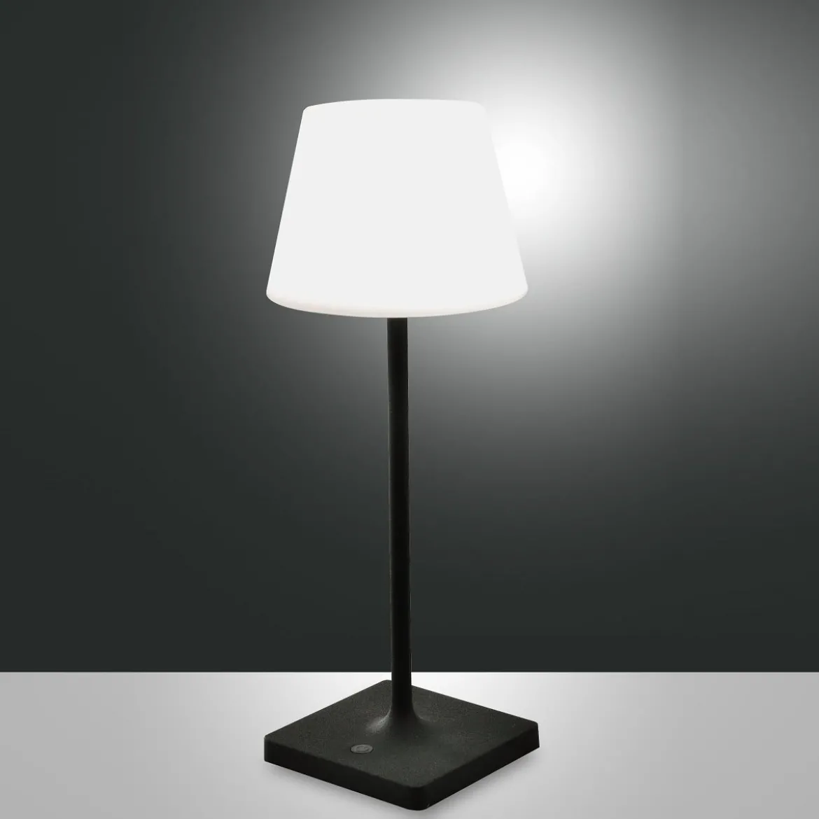 Fabas Luce 3701-30-350 LED Akku Tischleuchte Adam dunkelgrau 3000K dimmbar