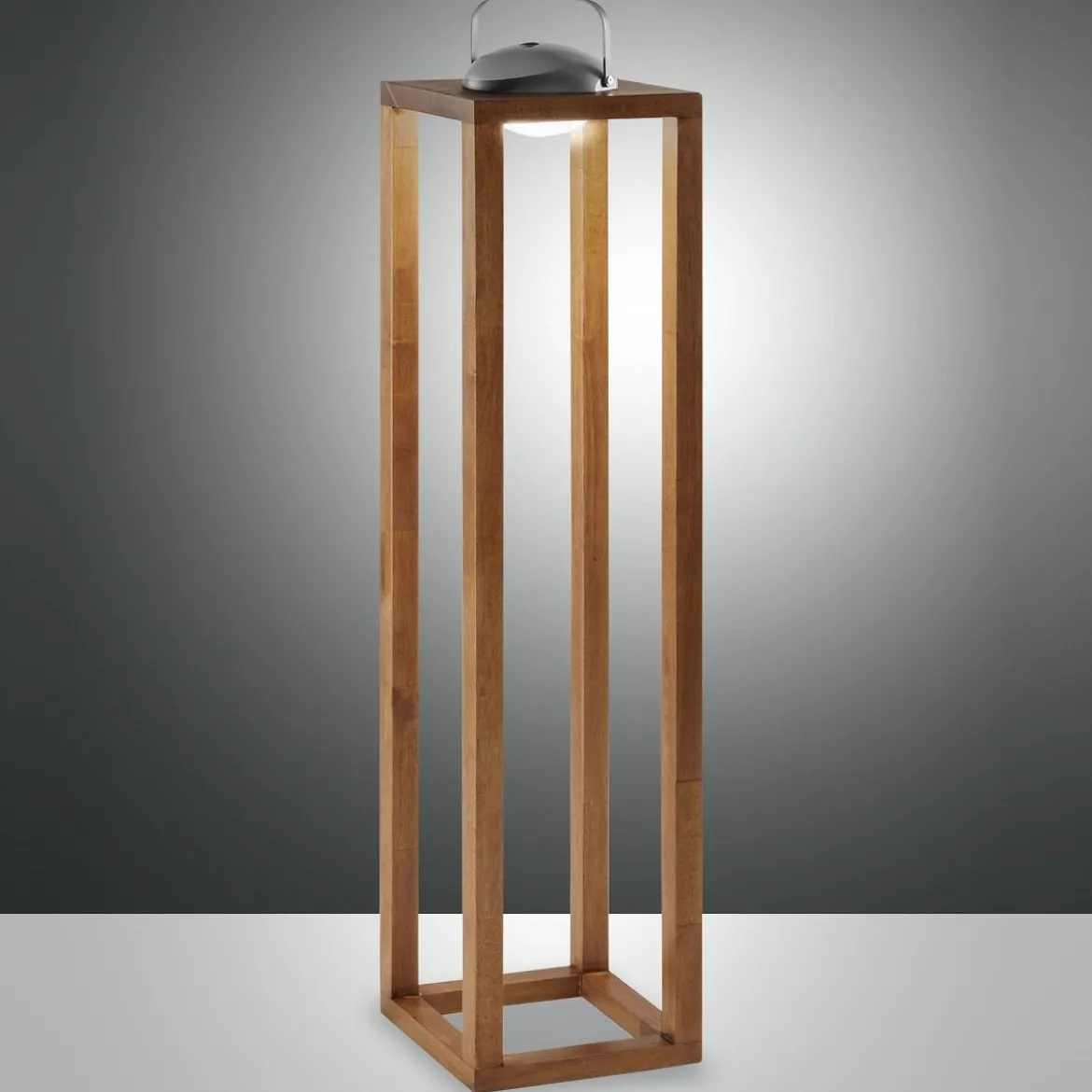 Fabas Luce 3738-35-130 LED Akku Tischleuchte Blend walnussfarben 87cm dimmbar