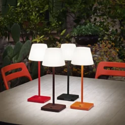 Fabas Luce 3701-30-104 LED Akku Tischleuchte Adam rot 3000K dimmbar