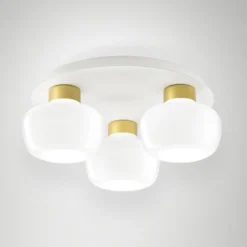 Fabas Luce 3767-65-102 LED Deckenleuchte Kino 3-flammig weiß