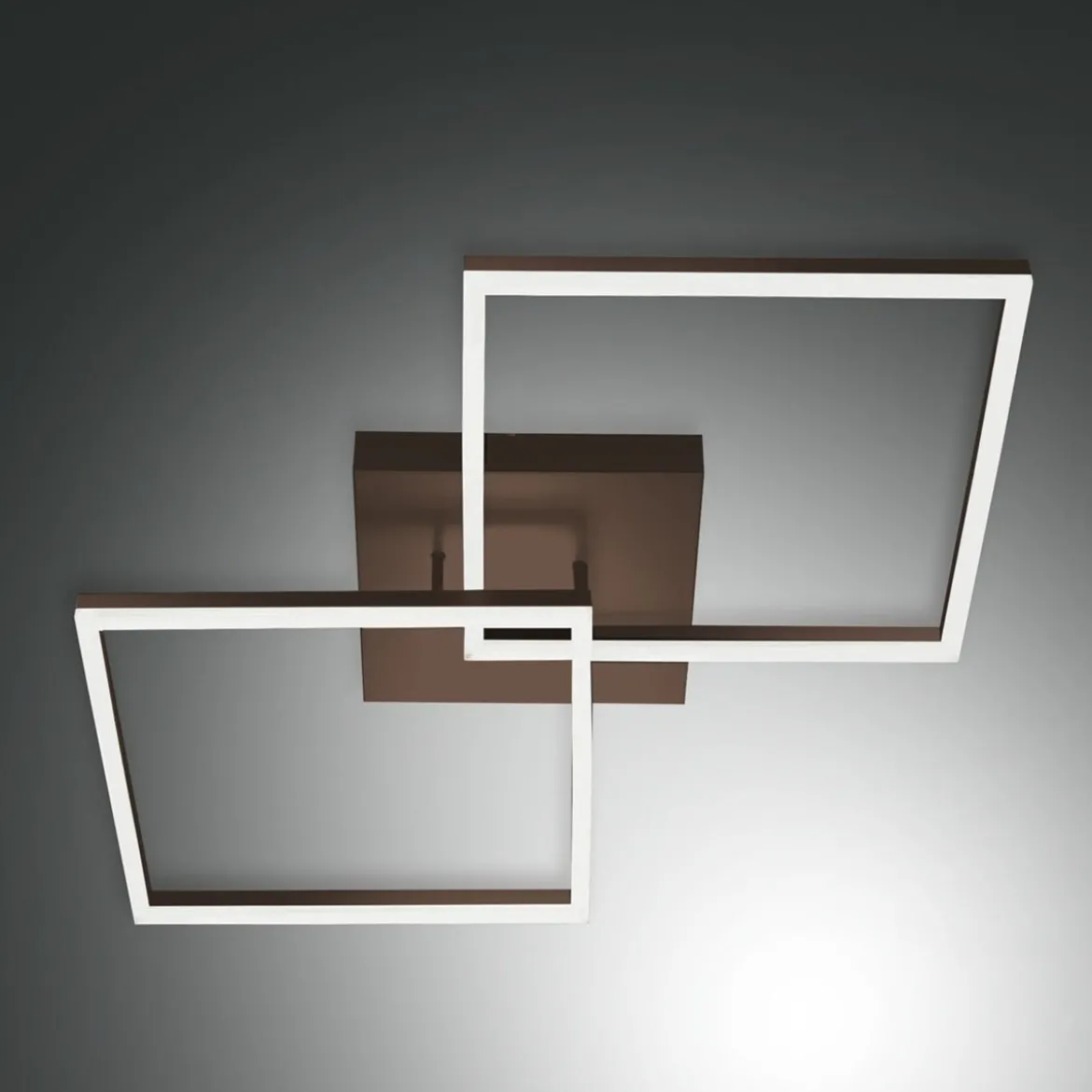 Fabas Luce 3394-65-361 LED Deckenleuchte Bard 65x65cm Rostbraun 3000K dimmbar