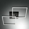 Fabas Luce 3394-65-101 LED Deckenleuchte Bard 65x65cm Schwarz 3000K dimmbar