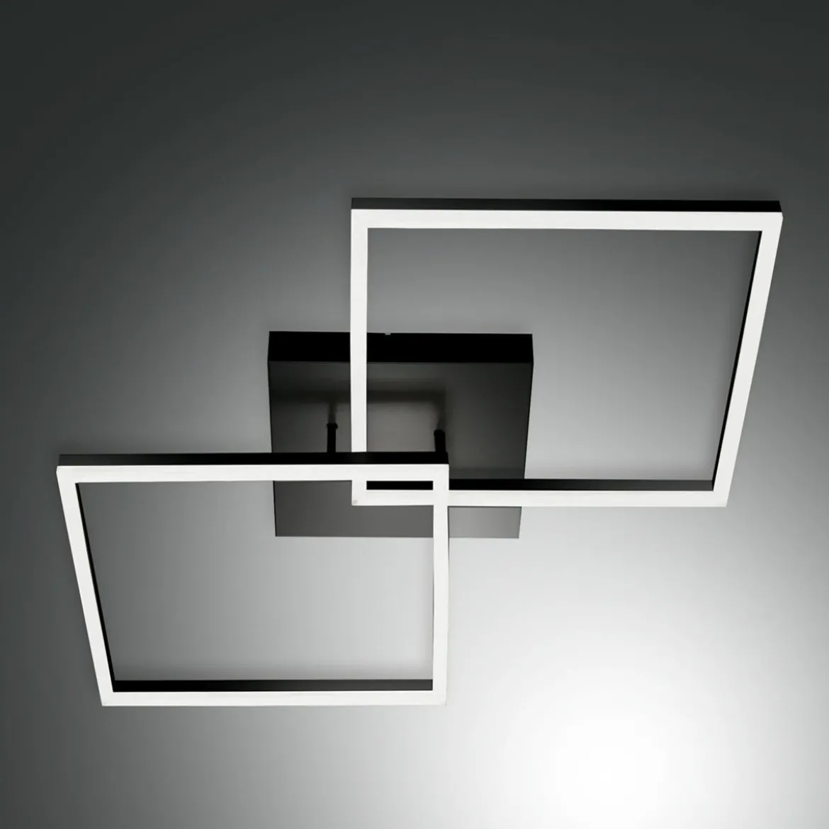 Fabas Luce 3394-65-101 LED Deckenleuchte Bard 65x65cm Schwarz 3000K dimmbar