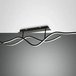 Fabas Luce 3666-65-101 LED Deckenleuchte Sinuo schwarz 3-Step dimmbar