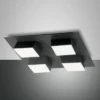 Fabas Luce 3601-84-282 LED Deckenleuchte Lucas anthrazit 35x35cm