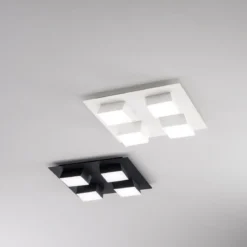 Fabas Luce 3601-84-282 LED Deckenleuchte Lucas anthrazit 35x35cm
