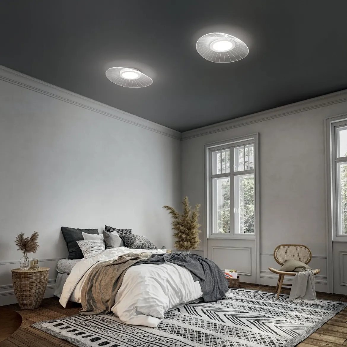 Fabas Luce 3625-61-102 LED Deckenleuchte Vela 59cm weiss 3000K