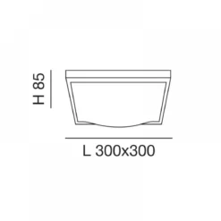 Fabas Luce 3565-61-138 LED Deckenleuchte Osaka 30x30cm 3000K chrom