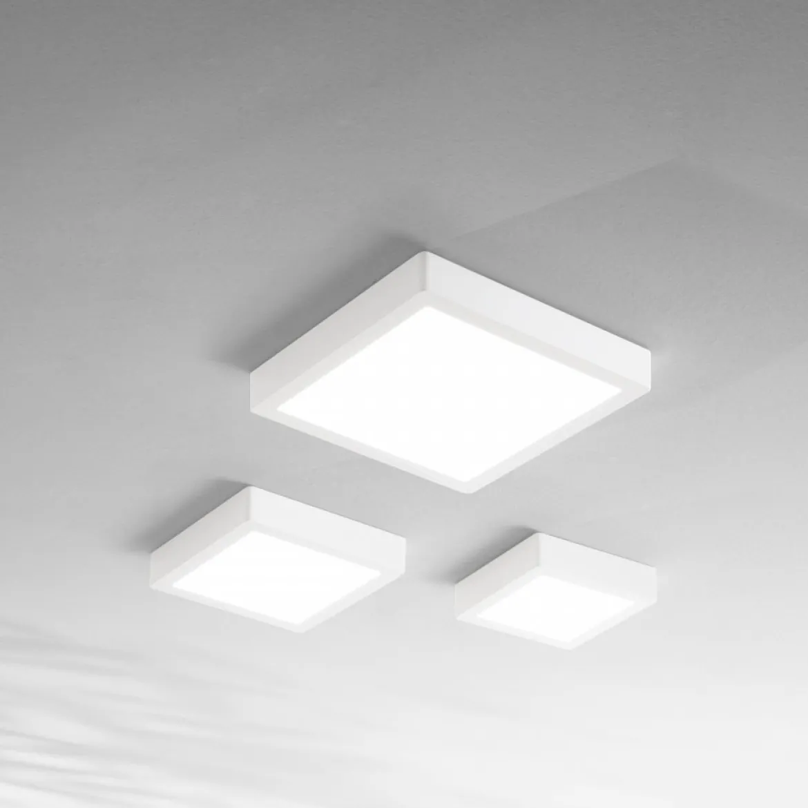 Fabas Luce 6577-61-254 LED Deckenleuchte Gian quadratisch 15x15cm weiß 3000K IP54
