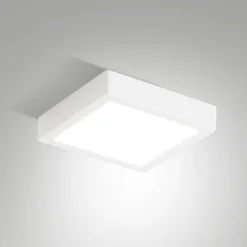 Fabas Luce 6577-65-254 LED Deckenleuchte Gian quadratisch 18x18cm weiß 3000K IP54